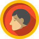 person, profile, Music And Multimedia, Avatar, people, head, user Gold icon