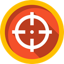 sniper, weapons, Target, Aim, miscellaneous, shooting Firebrick icon