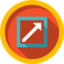 button, Multimedia, Music And Multimedia, interface, window, maximize, expand, Arrow Firebrick icon