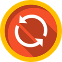 Reload, Multimedia Option, Multimedia, Orientation, interface, Arrows, Music And Multimedia, refresh, Direction, Circular Arrow Firebrick icon