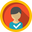 user, Avatar, interface, social network, profile, social media, people Gold icon