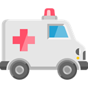medical, emergency, Ambulance, transport, transportation, vehicle, Automobile Gainsboro icon