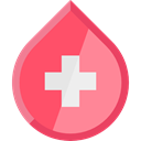 Blood Drop, medical, Blood, Health Care, transfusion, donation LightCoral icon