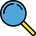 detective, zoom, magnifying glass, Loupe, Tools And Utensils, search CornflowerBlue icon