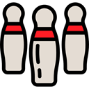 Fun, leisure, sports, Bowling Pins, Game, Sports And Competition Gainsboro icon
