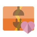 Heart, vertical, Disconnect SandyBrown icon