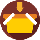 shopping basket, Shopping Store, online store, commerce, Supermarket, Commerce And Shopping SaddleBrown icon