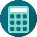 Calculating, maths, Technological, calculator, technology, Commerce And Shopping Teal icon
