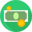 Commerce And Shopping, Coins, Cash, stack, Change, Money, Business, Notes, Currency MediumSeaGreen icon