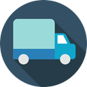 Delivery Truck, truck, vehicle, transportation, Delivery, Cargo Truck, transport, Automobile DarkSlateGray icon
