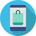Commerce And Shopping, mobile phone, smartphone, technology, cellphone, online shop MediumTurquoise icon