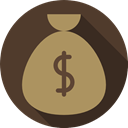 banking, Commerce And Shopping, Money, money bag, Dollar Symbol, Business, Currency, Business And Finance, Bank DarkKhaki icon