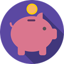 piggy bank, savings, funds, save, Business And Finance, coin, Money DarkSlateBlue icon