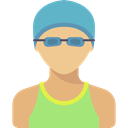 Sporty, Sports And Competition, people, swimmer, athletic, Avatar BurlyWood icon