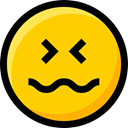 feelings, emoticons, Smileys, Emoji, faces, scared, Ideogram, interface Gold icon