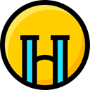 interface, faces, Emoji, Smileys, Ideogram, Crying, emoticons, feelings Gold icon