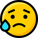 Smileys, Ideogram, worried, feelings, interface, faces, Emoji, emoticons Gold icon