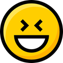 emoticons, feelings, Ideogram, faces, Emoji, Smileys, laughing, interface Gold icon