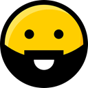 Emoji, Smileys, interface, faces, Beard, feelings, emoticons, Ideogram Gold icon