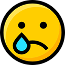interface, faces, Smileys, Emoji, emoticons, Crying, Ideogram, feelings Gold icon