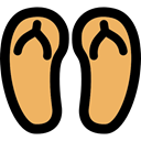 flip flops, sandals, footwear, fashion, Summertime SandyBrown icon