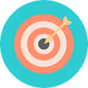 objective, Archery, sport, archer, weapons, miscellaneous, Target, Arrow MediumTurquoise icon