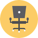 sitting, miscellaneous, Seat, Furniture And Household, Desk Chair, Chair, buildings SandyBrown icon