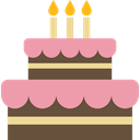 Bakery, food, Dessert, Food And Restaurant, Celebration, Birthday Cake, cake, birthday LightPink icon