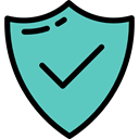 checking, defense, check mark, ui, shield, Protection, Checked, weapon, weapons MediumTurquoise icon
