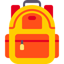Backpack, baggage, luggage, travel, Bags OrangeRed icon