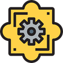configuration, Gear, Tools And Utensils, cogwheel, settings, Business And Finance SandyBrown icon