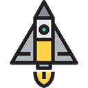 Business And Finance, transport, startup, space, Rocket, money bag, commerce, Business Black icon