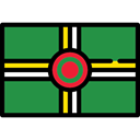 Dominica, Country, world, flag, Nation, flags SeaGreen icon