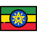 flag, Country, Nation, flags, world, Ethiopia Black icon
