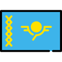 flag, Nation, Country, world, Kazakhstan, flags MediumTurquoise icon
