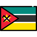 Mozambique, Nation, flag, world, flags, Country Black icon
