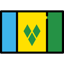 St Vincent And The Grenadines, Country, flags, world, Nation, flag Gold icon