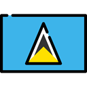 flags, Nation, flag, Country, St Lucia, world MediumTurquoise icon
