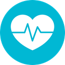 Healthcare And Medical, pulse, heart rate, medical, Heart, Cardiogram, Electrocardiogram DarkTurquoise icon