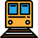 Railway, train, transport, transportation, public, Subway Black icon