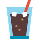 beverage, drinks, glass, food, straw, soda DarkOliveGreen icon