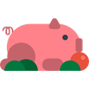 Pork, Ham Leg, food, Pork Leg, Ham LightCoral icon