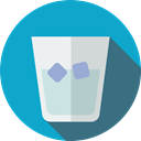 water, glass, drinking, beverage, drink, drinks, Water Glass, Food And Restaurant, liquid, Glasses LightSeaGreen icon