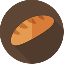 Bakery, Bread, bun, food, Food And Restaurant, Roll, baked DarkOliveGreen icon