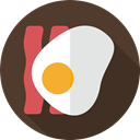 Lunch, breakfast, meal, food, eggs, Bacon, Food And Restaurant DarkOliveGreen icon
