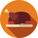 food, Roast Chicken, Turkey Leg, chicken, turkey, chicken leg, Food And Restaurant Chocolate icon