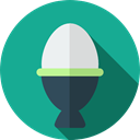 food, fried egg, protein, egg, Boiled Egg, organic, Food And Restaurant LightSeaGreen icon