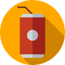 cola, food, Can, Food And Restaurant, coke, drink, tin Orange icon