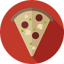 Unhealthy, food, Food And Restaurant, Pizza, junk food, Pizzas, Fast food, Italian Food Firebrick icon