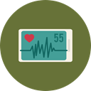 hospital, Health Clinic, medical, Stats, Electrocardiogram, Cardiogram DarkOliveGreen icon